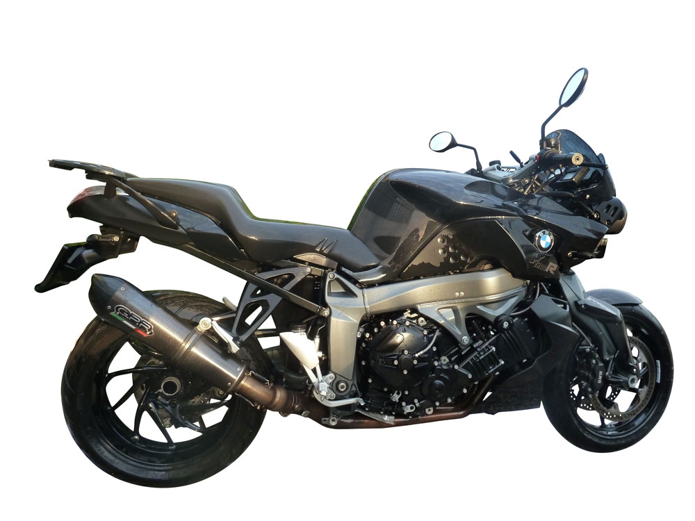 Pot echappement compatible avec Bmw K 1300 S -R 2009-2014, Gpe Ann. Poppy, Échappement légal, homologué,silencieux avec db killer amovible et tuyau de liaison spécifique 
