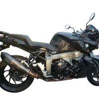 Pot echappement compatible avec Bmw K 1300 S -R 2009-2014, Gpe Ann. Poppy, Échappement légal, homologué,silencieux avec db killer amovible et tuyau de liaison spécifique 