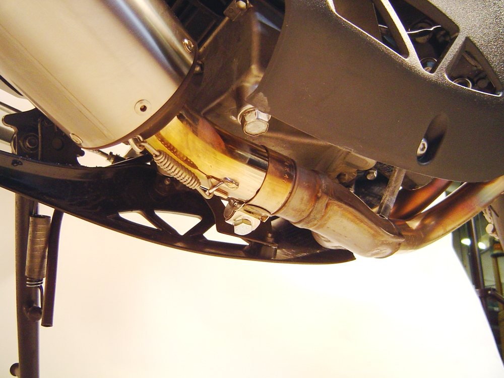 Pot echappement compatible avec Kawasaki Versys 650 2006-2014, Albus Ceramic, Échappement légal, homologué,silencieux avec db killer amovible et tuyau de liaison spécifique 