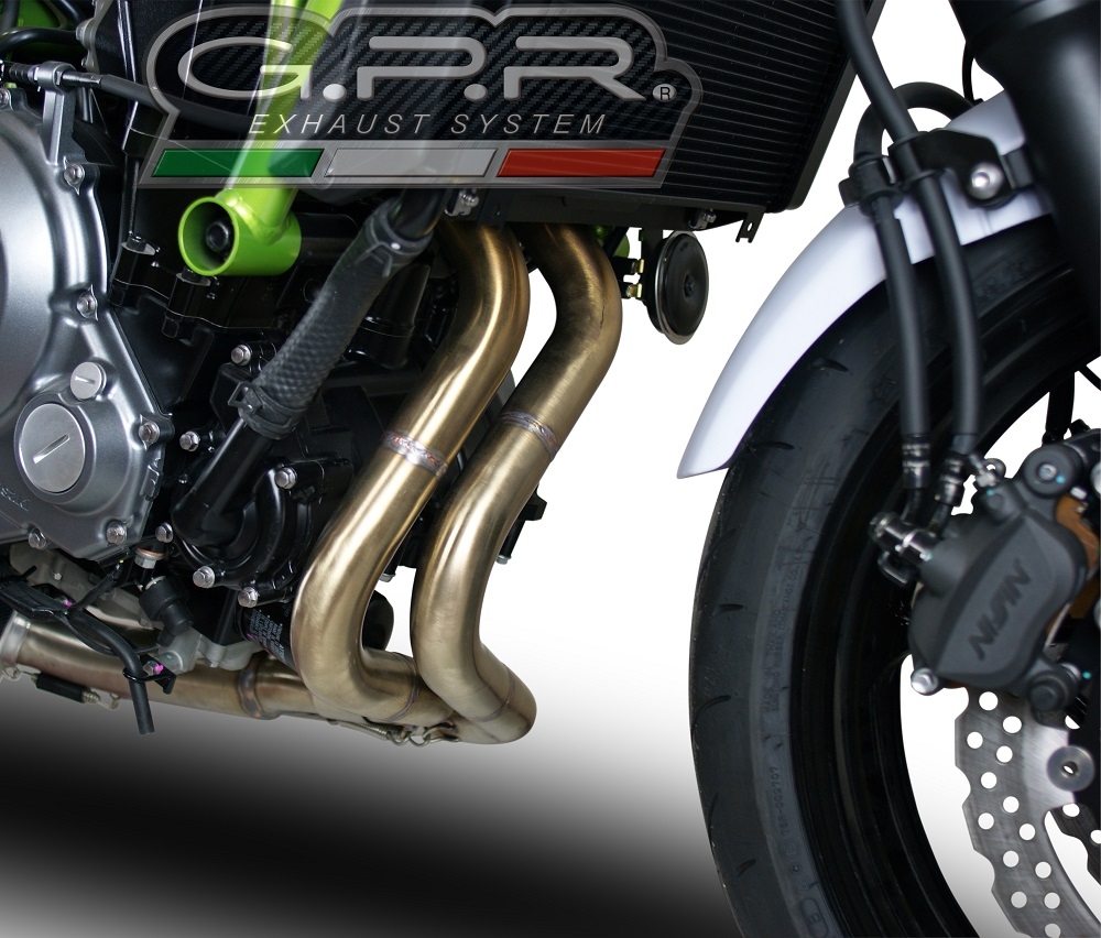 Pot echappement compatible avec Kawasaki Versys 650 2017-2020, Albus Evo4, Homologué et légal, système d'échappement complet avec catalyseur et db killer amovible 