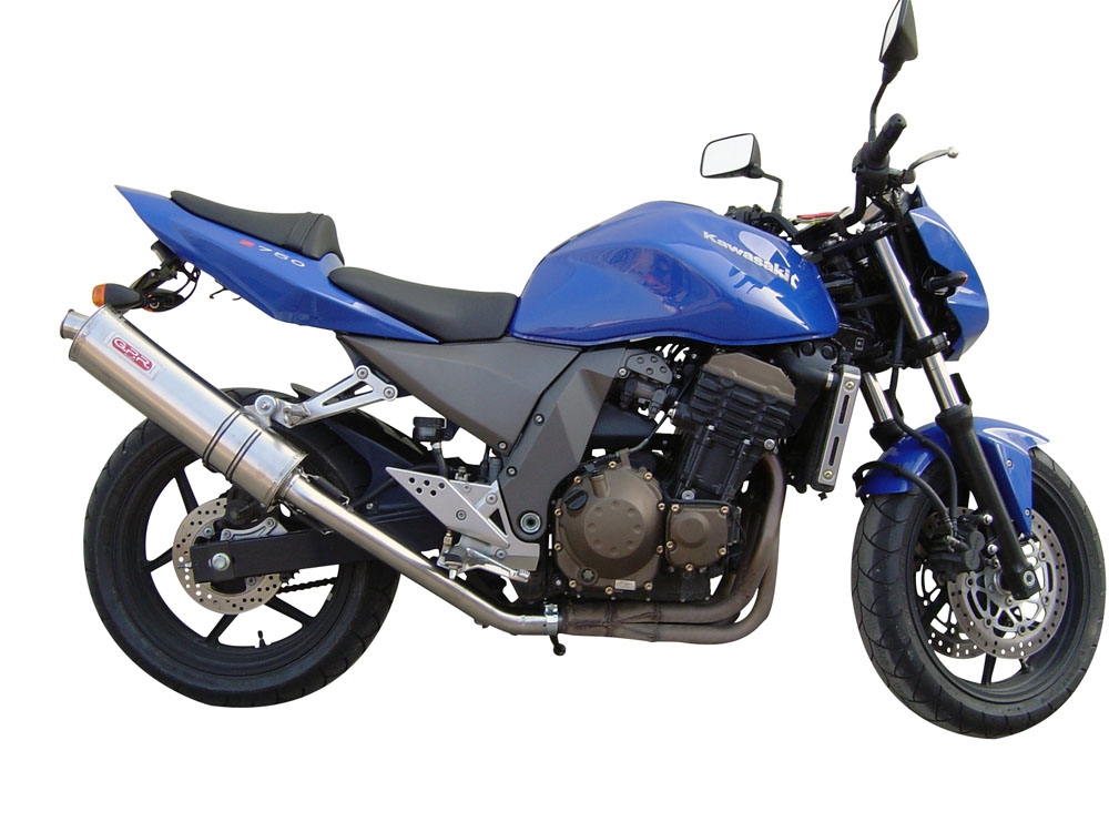 Pot echappement compatible avec Kawasaki Z 750 - S 2004-2006, Trioval, Échappement légal, homologué,silencieux avec db killer amovible et tuyau de liaison spécifique 