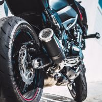 Pot echappement compatible avec Kawasaki Z 900 E 2020-2024, M3 Black Titanium, Échappement légal, homologué,silencieux avec db killer amovible et tuyau de liaison spécifique 