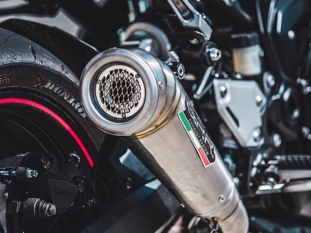 Pot echappement compatible avec Kawasaki Z 900 E 2017-2020, Powercone Evo, Échappement légal, homologué,silencieux avec db killer amovible et tuyau de liaison spécifique 
