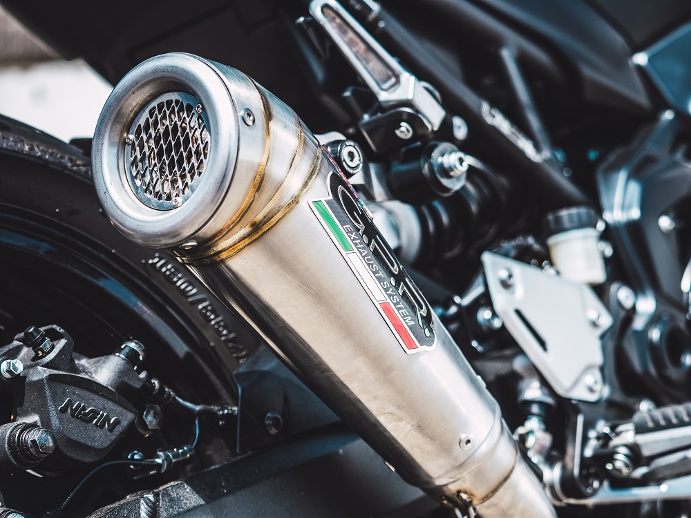 Pot echappement compatible avec Kawasaki Z 900 E 2017-2020, Powercone Evo, Échappement légal, homologué,silencieux avec db killer amovible et tuyau de liaison spécifique 