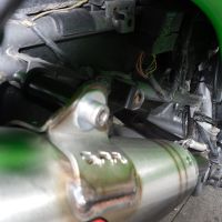 Pot echappement compatible avec Kawasaki Kfx 700 2004-2011, Powercone Evo, Homologué et légal, système d'échappement complet avec double silencieaux, avec db killer amovible et collecteur spécifique 