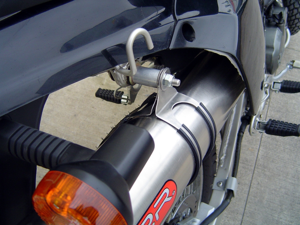 Pot echappement compatible avec Kawasaki Klr 650 2006-2025, Trioval, Échappement légal, homologué,silencieux avec db killer amovible et tuyau de liaison spécifique 