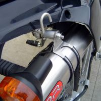 Pot echappement compatible avec Kawasaki Klr 650 2006-2025, Trioval, Échappement légal, homologué,silencieux avec db killer amovible et tuyau de liaison spécifique 