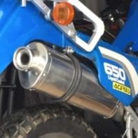 Pot echappement compatible avec Kawasaki Klr 650 2006-2025, Trioval, Échappement légal, homologué,silencieux avec db killer amovible et tuyau de liaison spécifique 