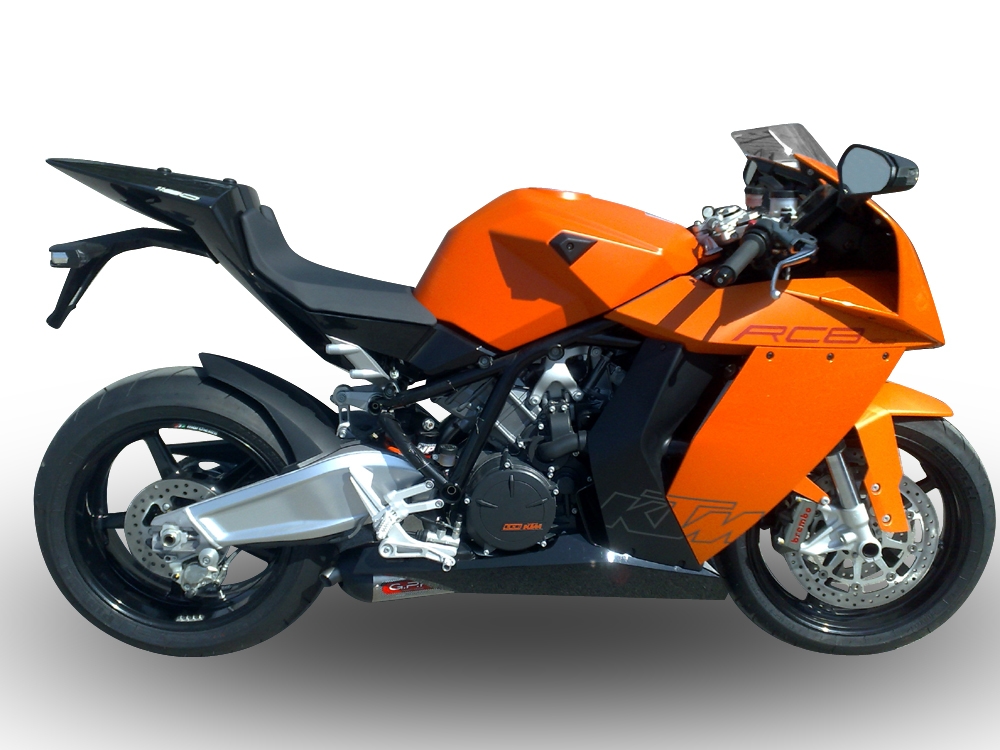 GPR pot echappement compatible avec  Ktm Rc 8 R 2008-2014, New Grand Prix Evo Titanium, Homologué et légal, système d'échappement complet avec catalyseur et db killer amovible 
