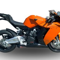 GPR pot echappement compatible avec  Ktm Rc 8 R 2008-2014, New Grand Prix Evo Titanium, Homologué et légal, système d'échappement complet avec catalyseur et db killer amovible 