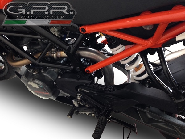 Pot echappement compatible avec Ktm Rc 125 2017-2020, Decatalizzatore, Suppresseur de cataliseu, décatalyseurr, article sans homologation 