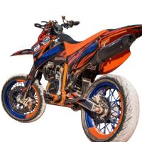 Pot echappement compatible avec Ktm EGS Adventure - LC4 1999-2003, Furore Nero, Échappement légal, homologué,silencieux avec db killer amovible et tuyau de liaison spécifique 