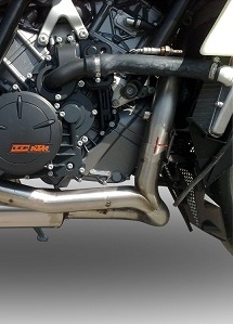 Pot echappement compatible avec Ktm Rc 8 R 2008-2014, Gpe Ann. Black titanium, Homologué et légal, système d'échappement complet avec catalyseur et db killer amovible 