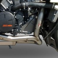 Pot echappement compatible avec Ktm Rc 8 R 2008-2014, Gpe Ann. Black titanium, Homologué et légal, système d'échappement complet avec catalyseur et db killer amovible 