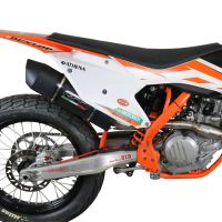 Pot echappement compatible avec Ktm SX-F 450 2016-2018, Furore Nero, Pot d'échappement complet racing, compris de collecteur et db killer amovible, sans homologation 