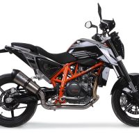 GPR pot echappement compatible avec  Ktm Duke 690 2012-2016, New Grand Prix Evo Titanium, Échappement légal, homologué,silencieux avec db killer amovible et tuyau de liaison spécifique 