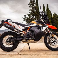 Pot echappement compatible avec Husqvarna Norden 901 2022-2024, Furore Evo4 Nero, Échappement légal, homologué,silencieux avec db killer amovible et tuyau de liaison spécifique 