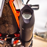 Pot echappement compatible avec Husqvarna Norden 901 2022-2024, Furore Evo4 Nero, Échappement légal, homologué,silencieux avec db killer amovible et tuyau de liaison spécifique 