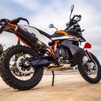 Pot echappement compatible avec Husqvarna Norden 901 2022-2024, M3 Black Titanium, Échappement légal, homologué,silencieux avec db killer amovible et tuyau de liaison spécifique 
