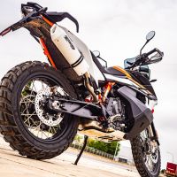 Pot echappement compatible avec Ktm SMT 890 2023-2024, Albus Evo4, Échappement légal, homologué,silencieux avec db killer amovible et tuyau de liaison spécifique 