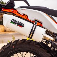 Pot echappement compatible avec Ktm SMT 890 2023-2024, Albus Evo4, Échappement légal, homologué,silencieux avec db killer amovible et tuyau de liaison spécifique 
