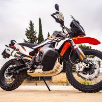 Pot echappement compatible avec Ktm SMT 890 2023-2024, Albus Evo4, Échappement légal, homologué,silencieux avec db killer amovible et tuyau de liaison spécifique 