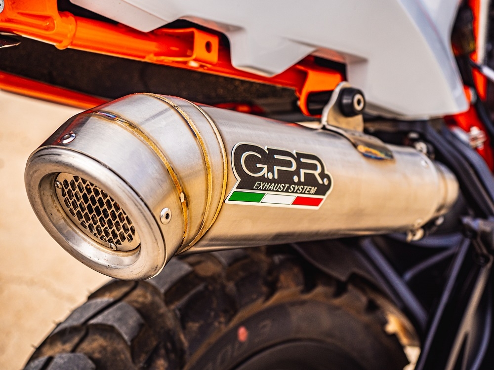 Pot echappement compatible avec Ktm Adventure 890 2020-2024, Powercone Evo, Échappement légal, homologué,silencieux avec db killer amovible et tuyau de liaison spécifique 