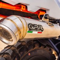 Pot echappement compatible avec Ktm Adventure 890 2020-2024, Powercone Evo, Échappement légal, homologué,silencieux avec db killer amovible et tuyau de liaison spécifique 