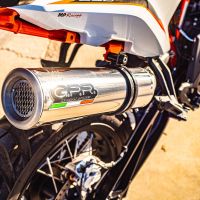 Pot echappement compatible avec Husqvarna Norden 901 2022-2024, M3 Inox , Pot échappement racing, avec les tuyaux de liaison, article sans homologation 