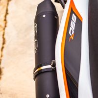 Pot echappement compatible avec Ktm Duke 890 2021-2024, Furore Evo4 Nero, Échappement légal, homologué,silencieux avec db killer amovible et tuyau de liaison spécifique 