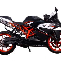 Pot echappement compatible avec Ktm Rc 200 2014-2021, Deeptone Inox, Pot Échappement slip-on homologué, légal, avec db killer amovible, tuyau de liaison et catalyseur 