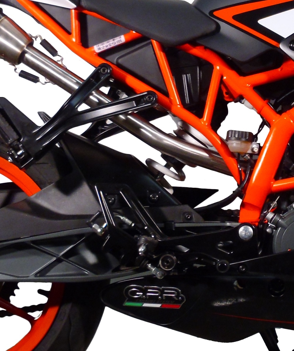 Pot echappement compatible avec Ktm Rc 200 2014-2021, Albus Ceramic, Échappement légal, homologué,silencieux avec db killer amovible et tuyau de liaison spécifique 