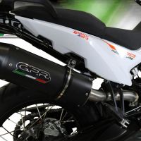 Pot echappement compatible avec Ktm Adventure 790 2021-2024, Furore Nero, Pot échappement racing, avec les tuyaux de liaison, article sans homologation 