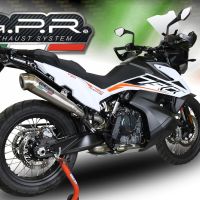 Pot echappement compatible avec Ktm Adventure 790 2018-2020, Powercone Evo, Échappement légal, homologué,silencieux avec db killer amovible et tuyau de liaison spécifique 