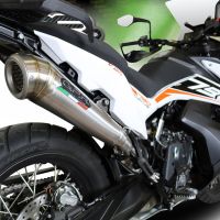 Pot echappement compatible avec Ktm Adventure 790 2018-2020, Powercone Evo, Échappement légal, homologué,silencieux avec db killer amovible et tuyau de liaison spécifique 