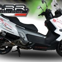 Pot echappement compatible avec Kymco Myroad 700 2012-2016, Power Bomb, Échappement légal, homologué,silencieux avec db killer amovible et tuyau de liaison spécifique 