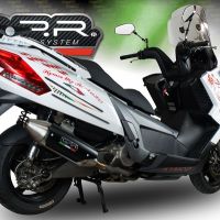 Pot echappement compatible avec Kymco Myroad 700 2012-2016, Power Bomb, Échappement légal, homologué,silencieux avec db killer amovible et tuyau de liaison spécifique 