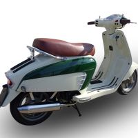 Pot echappement compatible avec Lambretta Lambretta 125 - 150 Milano 2012-2014, Ultracone lucido, Homologué et légal, système d'échappement complet avec catalyseur et db killer amovible 