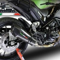 Pot echappement compatible avec Benelli Leoncino 500 Trail 2017-2024, Gpe Ann. Poppy, Échappement légal, homologué,silencieux avec db killer amovible et tuyau de liaison spécifique 