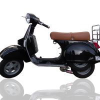 Pot echappement compatible avec Lml Star 125 4 Tempi - 4 Strokes Genuine Stella 2010-2013, Alluminio, Homologué et légal, système d'échappement complet, avec db killer amovible 
