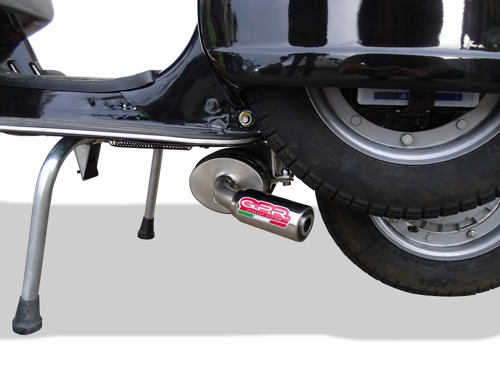 Pot echappement compatible avec Lml Star 125 4 Tempi - 4 Strokes Genuine Stella 2010-2013, Alluminio, Homologué et légal, système d'échappement complet, avec db killer amovible 