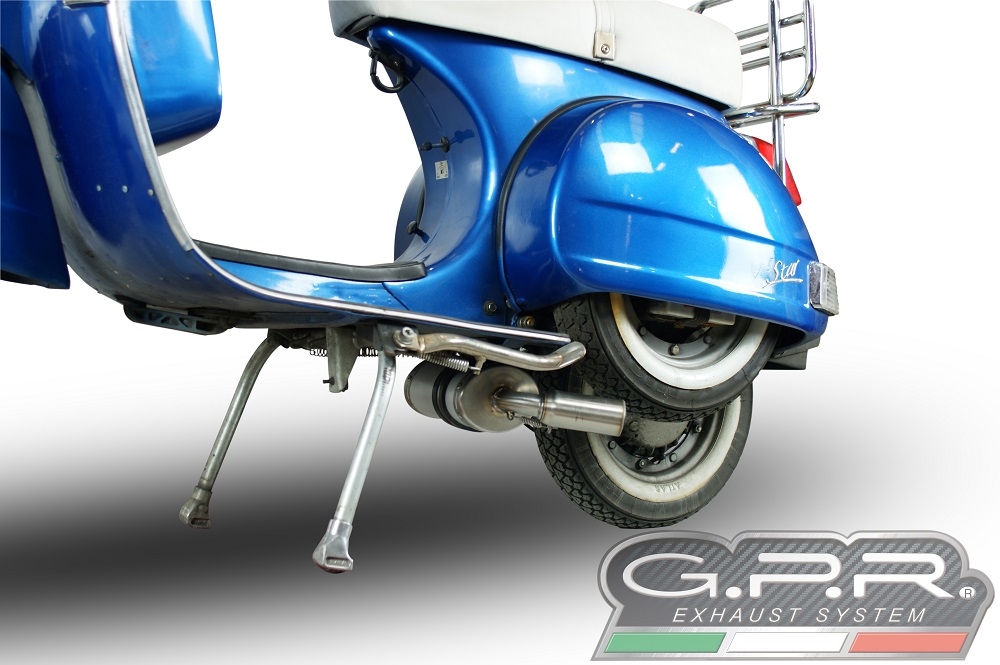 Pot echappement compatible avec Lml Star 200 4T a marce - 4ST with gears 2011-2016, Alluminio, Homologué et légal, système d'échappement complet avec catalyseur et db killer amovible 
