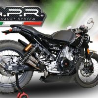 Pot echappement compatible avec F.B. Mondial Hps 300 2018-2019, F205, Pot echappement racing, ligne complet, fourni avec collecteur spécifique, article sans homologation 
