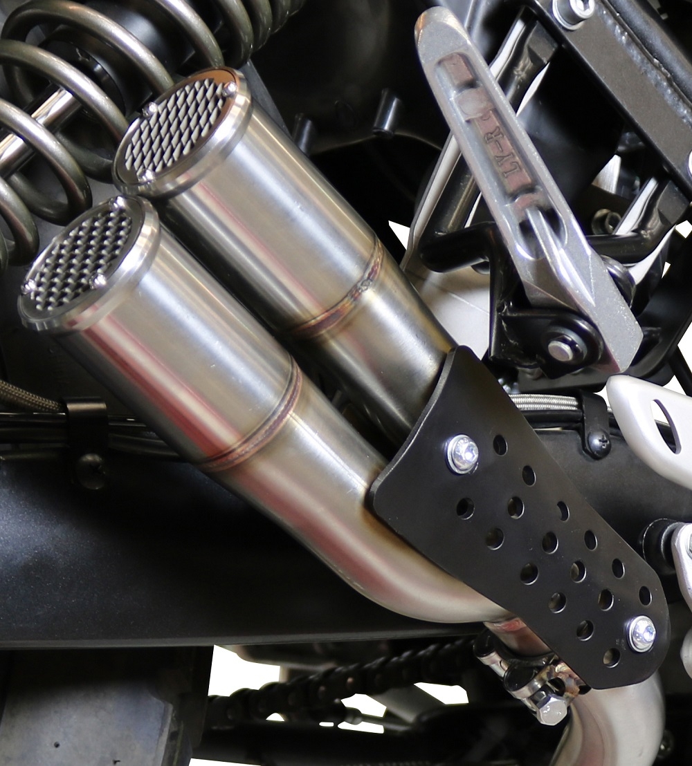 Pot echappement compatible avec F.B. Mondial Hps 300 2018-2019, F205, Pot echappement racing, ligne complet, fourni avec collecteur spécifique, article sans homologation 