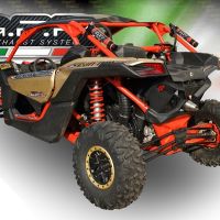 Pot echappement compatible avec Can Am Maverick X3 Turbo Buggy 2017-2024, Deeptone Atv, Échappement légal, homologué,silencieux avec db killer amovible et tuyau de liaison spécifique 