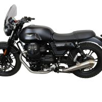 Pot echappement compatible avec Moto Guzzi V7 III Special-Stone-Carbon 2017-2018, Powercone Evo, Pot echappement racing, ligne complet, fourni avec collecteur spécifique, article sans homologation 
