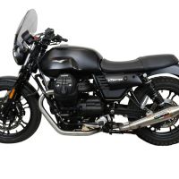 Pot echappement compatible avec Moto Guzzi V7 III Special-Stone-Carbon 2017-2018, Vintacone, Pot echappement racing, ligne complet, fourni avec collecteur spécifique, article sans homologation 