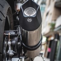 Pot echappement compatible avec Yamaha Mt-07 2017-2020, Gpe Ann. titanium, Pot d'échappement complet racing, compris de collecteur et db killer amovible, sans homologation 