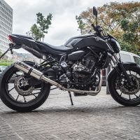 Pot echappement compatible avec Yamaha Mt-07 2014-2016, M3 Inox , Pot echappement racing, ligne complet, fourni avec collecteur spécifique, article sans homologation 