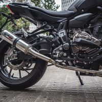 Pot echappement compatible avec Yamaha Mt-07 2014-2016, M3 Inox , Pot echappement racing, ligne complet, fourni avec collecteur spécifique, article sans homologation 